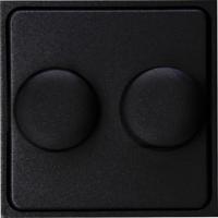 Kopp HK07 PURE mat zwart afdekplaat + knop DUO dimmer - 4624535