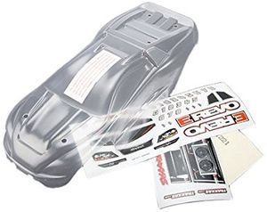 Body, 1/16 E-Revo (clear, requires painting)/ grill and lights decal sheet