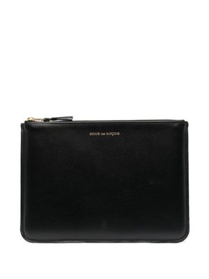 Comme Des Garçons Wallet portefeuille en cuir à logo gravé - Noir