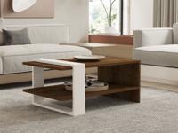Salontafel GAYA 80 cm walnoot/wit