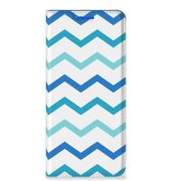 OPPO Reno6 5G | Hoesje met Magneet | Zigzag Blauw