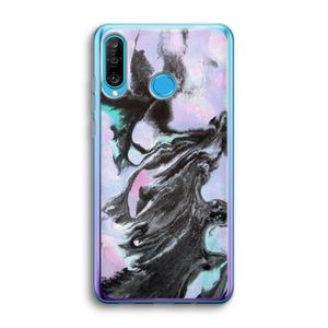 Pastel zwart: Huawei P30 Lite Transparant Hoesje