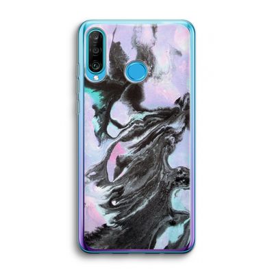 Pastel zwart: Huawei P30 Lite Transparant Hoesje