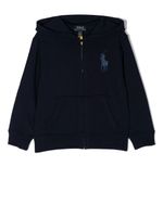 POLO RALPH LAUREN KIDS hoodie zippé à logo brodé - Bleu