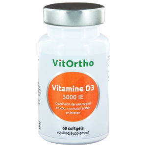 VitOrtho Vitamine D3 3000 IE Softgels 60st