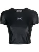 Versace Jeans Couture t-shirt crop à patch logo - Noir