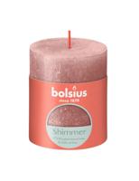 Bolsius Rustiek Stompkaars 80/68 Shimmer Pink