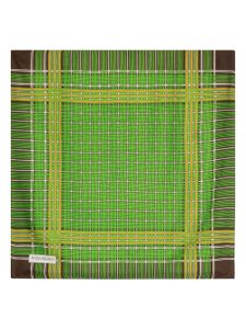 Saint Laurent Pre-Owned écharpe en soie à motif tartan (années 1970) - Vert