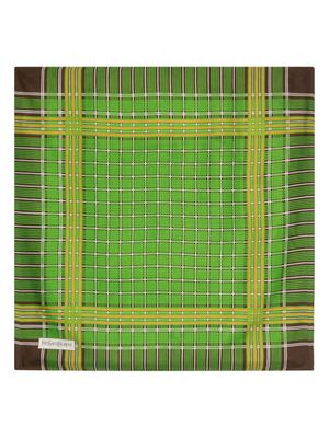 Saint Laurent Pre-Owned écharpe en soie à motif tartan (années 1970) - Vert
