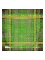 Saint Laurent Pre-Owned écharpe en soie à motif tartan (années 1970) - Vert