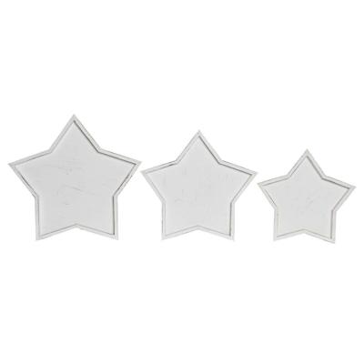 Middenstuk DKD Home Decor Wit Hout 57 x 54 x 3 cm (3 Onderdelen)