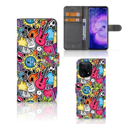 OPPO Find X5 | Wallet Case | met Pasjes | Punk Rock