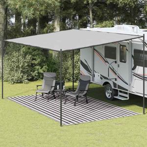 VidaXL Tenttapijt 300x500 cm antracietkleurig en wit