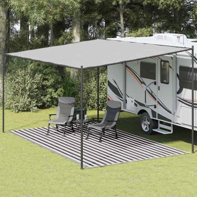VidaXL Tenttapijt 300x500 cm antracietkleurig en wit