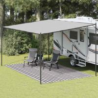 VidaXL Tenttapijt 300x500 cm antracietkleurig en wit