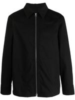 Jil Sander surchemise en coton à fermeture zippée - Noir