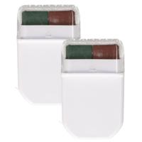 Camouflage army/leger schmink stift - 2x stuks - bruin/groen - waterbasis - Militairen
