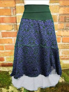 Vintage Cotton-Blend Skirt