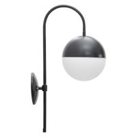 Mauro Ferretti Darky Street metalen wandlamp met witte glazen bol