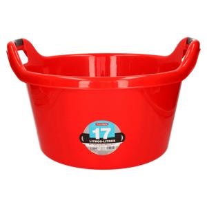 Plastic Forte Afwasbak - 15L - rood - 42 x 40 x 25 cm - met handvatten - teiltje