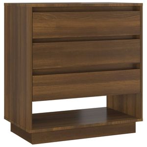 vidaXL Dressoir 70x41x75 cm bewerkt hout bruin eikenkleur