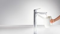 Hansgrohe Focus Highriser Wastafelkraan 190 Met Waste Chroom - thumbnail