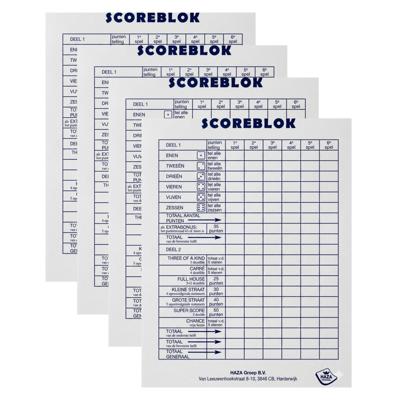 Sigel scoreblok Yahtzee 250 vellen - 4x - Dobbelspellen - Familiespelletjes
