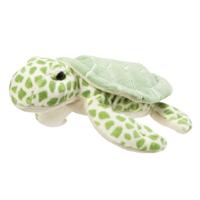 Nature Planet Pluche zeeschildpad knuffel - groen - 22 cm - zeedieren