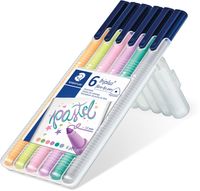 Staedtler viltstift Triplus Color, opstelbare box met 6 pastelkleuren - thumbnail