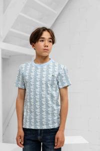 Lacoste Monogram T-Shirt Kids Blauw - Maat 176 - Kleur: Blauw | Soccerfanshop