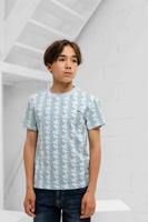 Lacoste Monogram T-Shirt Kids Blauw - Maat 152 - Kleur: Blauw | Soccerfanshop