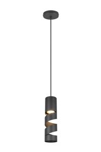 Trio Koker hanglampStream Ø 8cm - zwart - 364000132
