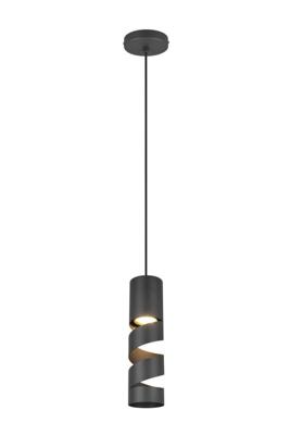 Trio Koker hanglampStream Ø 8cm - zwart - 364000132