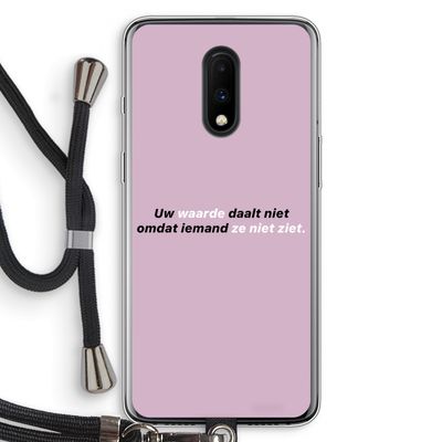 uw waarde daalt niet: OnePlus 7 Transparant Hoesje met koord