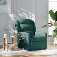 Fauteuil verstelbaar stof donkergroen