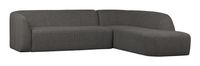 BePureHome Hoekbank 'Sloping' Rechts, kleur Antraciet Melange