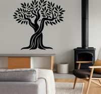 Zwarte oude olijfboom woonkamer muursticker