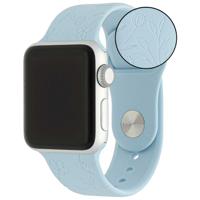 Apple Watch Print Sport Band - Bloemen Blauw - 44, 45, 46 & 49mm