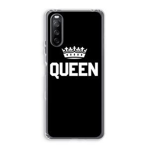 Queen zwart: Sony Xperia 10 III Transparant Hoesje