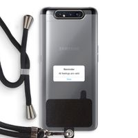 Reminder: Samsung Galaxy A80 Transparant Hoesje met koord