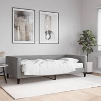 Slaapbank met matras 100x200 cm stof lichtgrijs