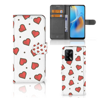 OPPO A74 4G Telefoon Hoesje Hearts - thumbnail