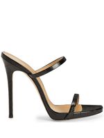 Giuseppe Zanotti mules en cuir Darsey à double brides 120 mm - Noir