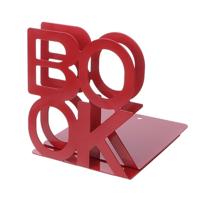 Alfabet vormige ijzeren metalen boekensteunen steun houder Desk staat voor boeken (rood)