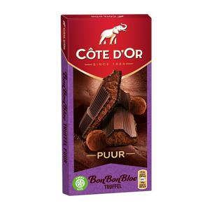 Cote d'Or BonBonBloc Chocoladereep Truffel Puur 190g bij Jumbo