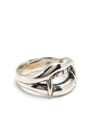 Yohji Yamamoto bague Vampire Fang à fini poli - Argent