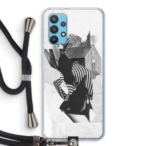 House: Samsung Galaxy A32 4G Transparant Hoesje met koord