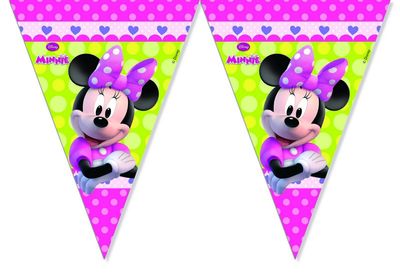Disney vlaggenlijn Minnie Mouse junior 2 meter groen/roze