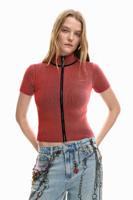 Iridescerend T-shirt rits - RED - L