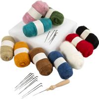 Creativ Company Groepsset naaldvilten, diverse kleuren, 1 set